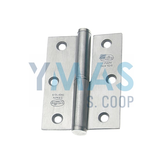 PERNIO 424 90X65X2.5MM IZQUIERDA INOX 18/8