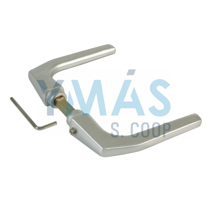 JUEGO MANILLA ALUMINIO PLATA S/PLACA