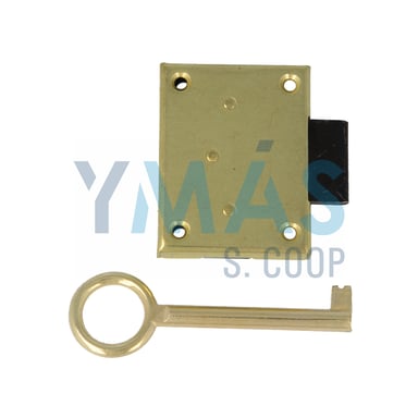 CERRADURA MUEBLE SOBREPONER 30MM LATON CON LLAVE