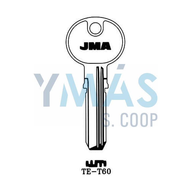 LLAVE ALTUNA SEGURIDAD TESA-60 LATON
