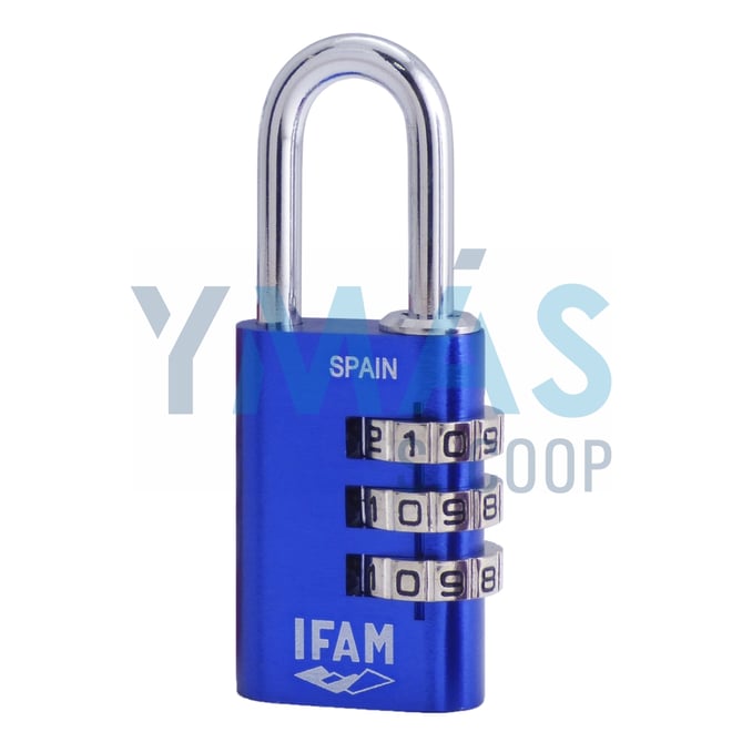CANDADO ALUM. COMBINACION 30MM AZUL