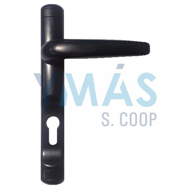 MANILLA CON PLACA 30MM BOCALLAVE 85 NEGRA
