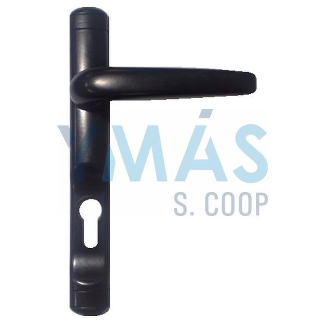 MANILLA CON PLACA 30MM BOCALLAVE 85 NEGRA