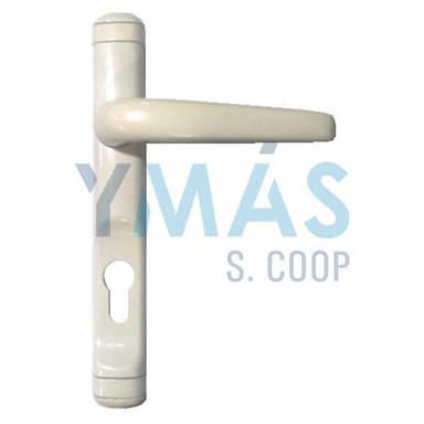 MANILLA CON PLACA 30MM BOCALLAVE 85 BLANCA