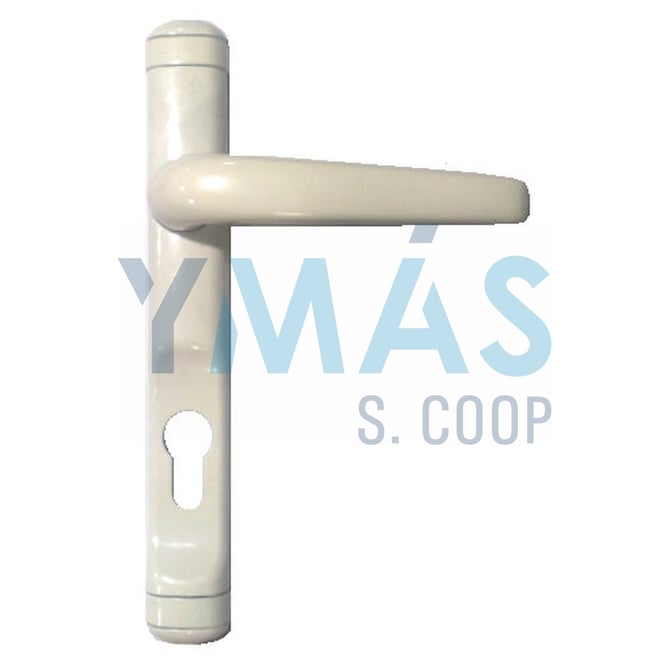 MANILLA CON PLACA 30MM BOCALLAVE 85 BLANCA
