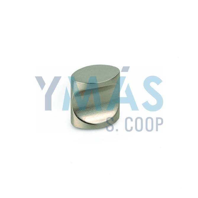 POMO CILINDRICO OVAL ZAMAK 11X17MM NIQUEL SATINADO