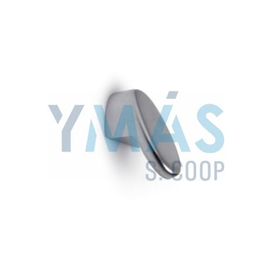 POMO OVAL PLANO ZAMAK 16X30MM CROMO MATE