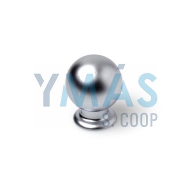 POMO REDONDO CIRCULAR ZAMAK 24MM CROMO MATE