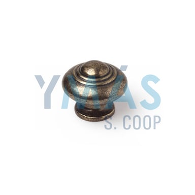 POMO OVAL METALICO 30MM CUERO VIEJO