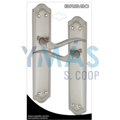 JUEGO MANILLA C/PLACA CURVO 202 NIQUEL 256X47MM