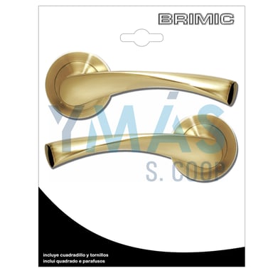 JUEGO MANILLA C/ROSETA 707 LATON 125X50MM