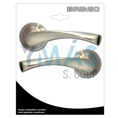JUEGO MANILLA C/ROSETA 707 NIQUEL 125X50MM