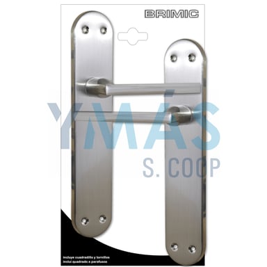 JUEGO MANILLA C/PLACA 606 NIQUEL 240X45MM