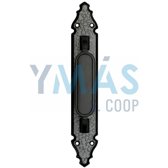 MANILLON ACERO C/PLACA 275MM RUSTICO NEGRO 272