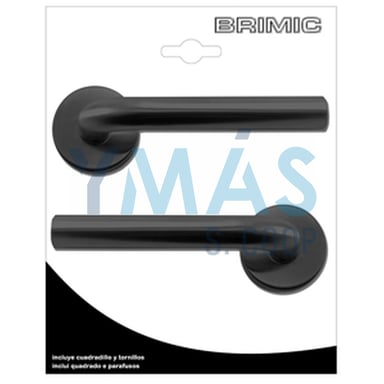JUEGO MANILLA ROSETA TIRADOR TUBULAR NEGRO