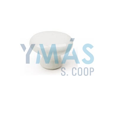 POMO REDONDO PORCELANA 35MM SEMI OVAL BLANCO LISO