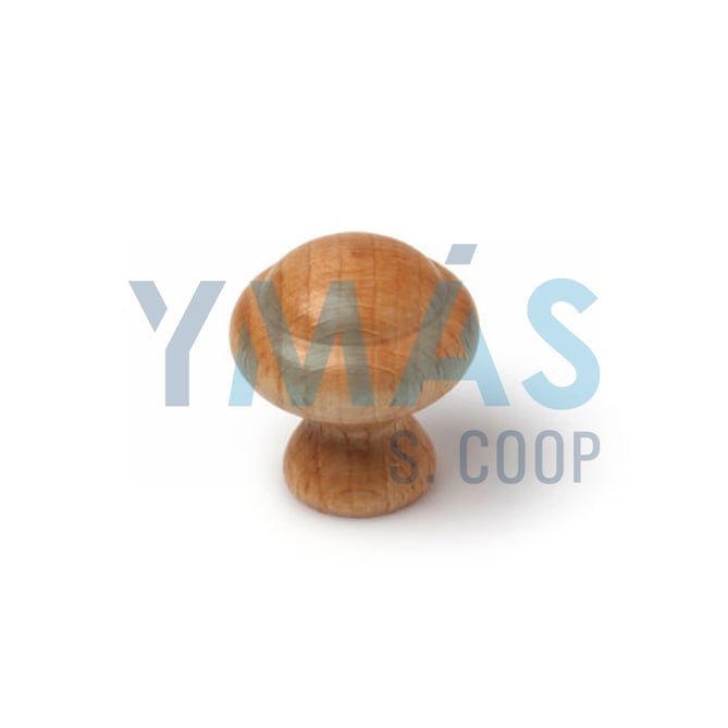 POMO OVAL CIRCULO MADERA 30MM HAYA TRANSPARENTE
