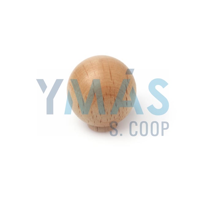 POMO REDONDO ESFERICO MADERA 30MM HAYA TRANSPARENT