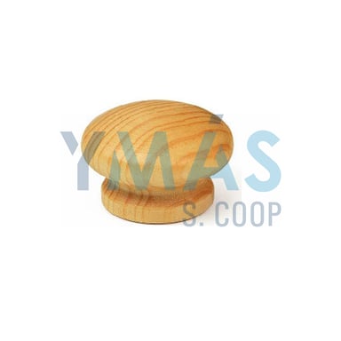 POMO REDONDO OVAL MADERA 44MM PINO CRUDO