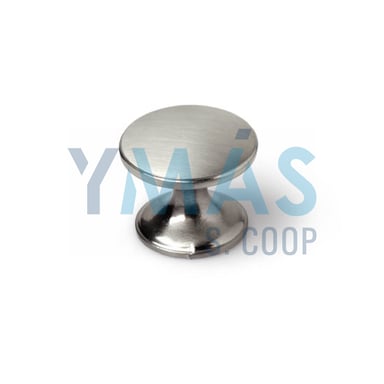 POMO REDONDO PLANO ZAMAK 33MM NIQUEL SATINADO