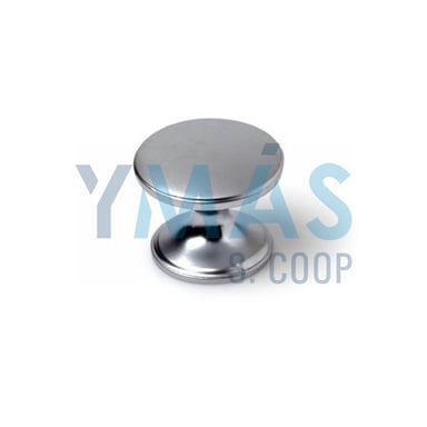 POMO REDONDO PLANO ZAMAK 33MM CROMO MATE