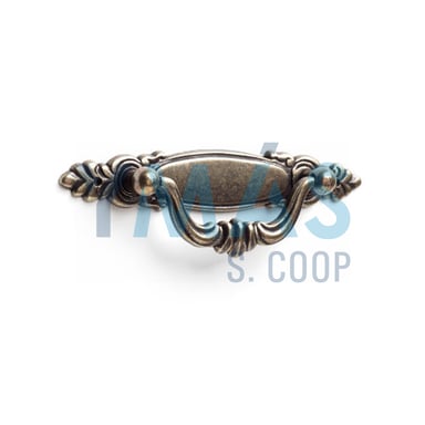 TIRADOR ASA METALICO CON PLACA 64-110 34MM CUERO