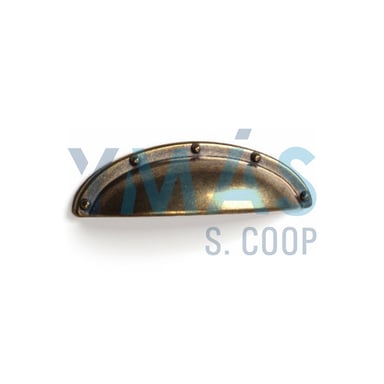 TIRADOR CONCHA LISO METALICO 64-92MM CUERO VIEJO