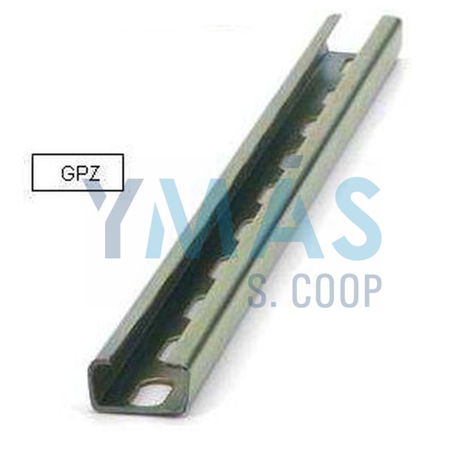 GUIA PERFORADA ZINCADA 20X10X1MM 2M