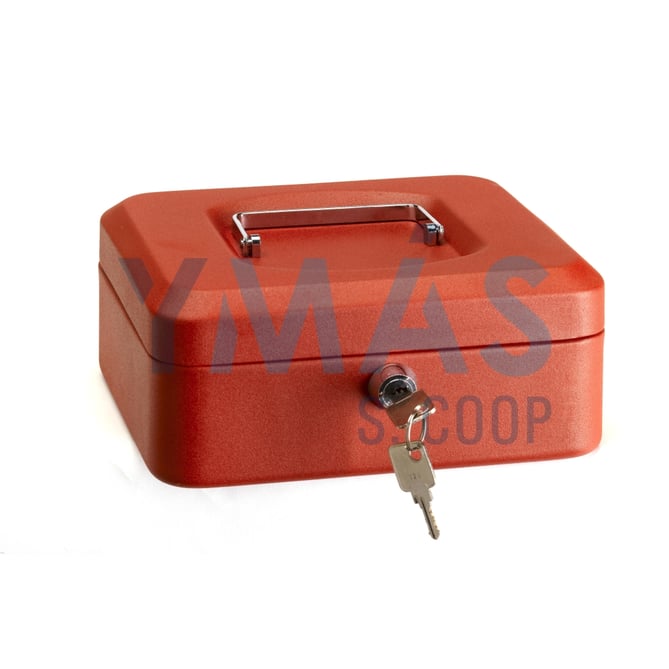 CAJA ALHAJAS BANDEJA LLAVE ROJA 15.2X11.8X8CM