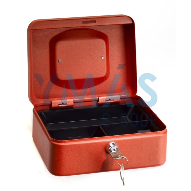 CAJA ALHAJAS BANDEJA LLAVE ROJA 20X16X9CM