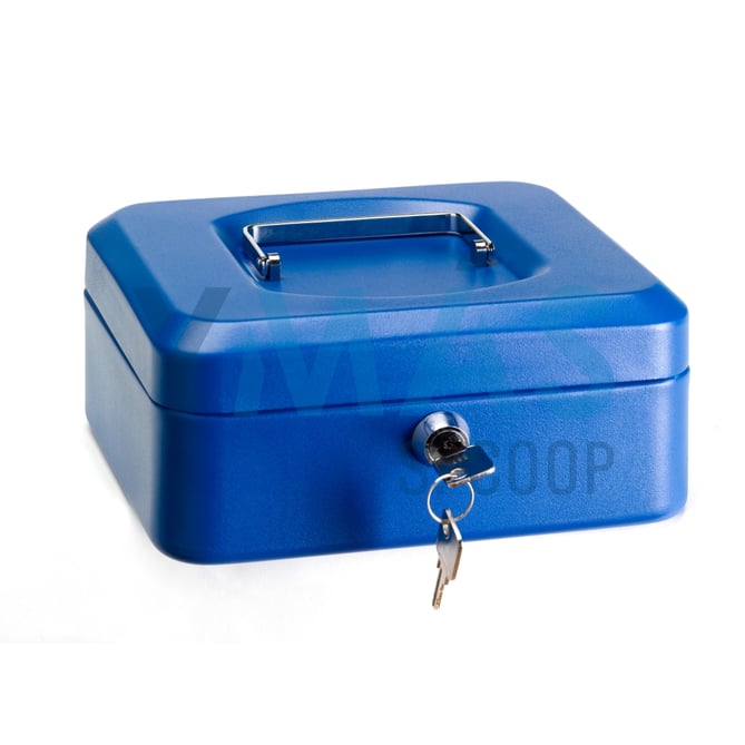 CAJA ALHAJAS BANDEJA LLAVE AZUL 15.2X11.8X8CM