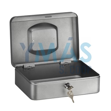 CAJA ALHAJAS BANDEJA LLAVE GRIS 25X18X9CM