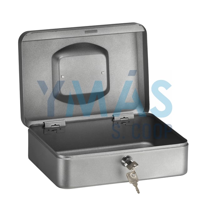 CAJA ALHAJAS BANDEJA LLAVE GRIS 25X18X9CM