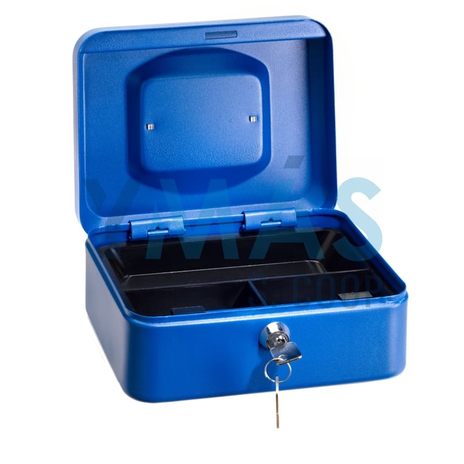 CAJA ALHAJAS BANDEJA LLAVE AZUL 20X16X9CM