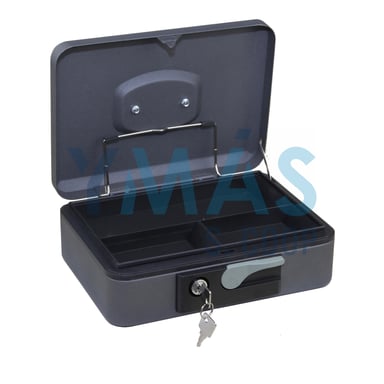 CAJA ALHAJAS BANDEJA PULSADOR GRAFITO 25X18X9CM
