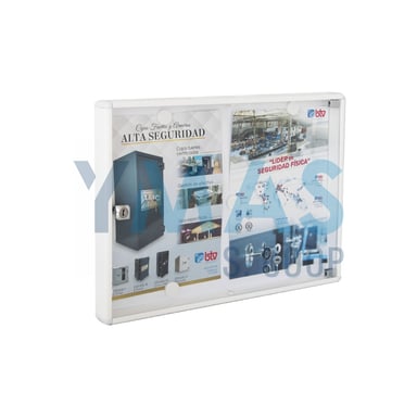 ARMARIO ANUNCIOS H ALUMINIO 2 FOLIOS BLANCO