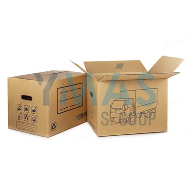 CAJA CARTON ASA TROQUELADA 40X30X30CM
