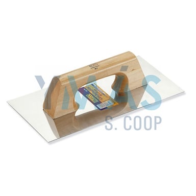LLANA RECTANGULAR INOX MANGO MADERA 300X150MM