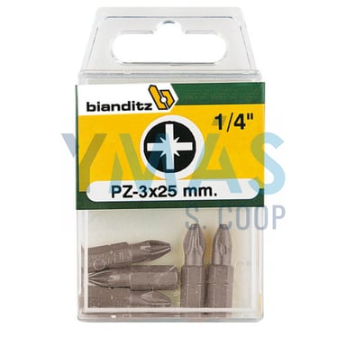 PUNTA ATORNILLAR PZ 3X25 1/4  10UDS EXTRA