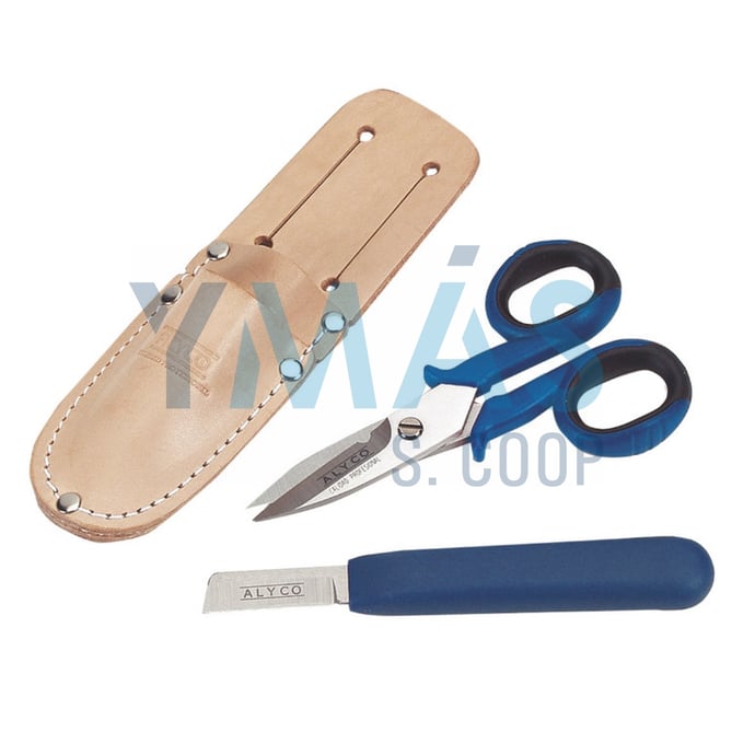 KIT ELECTRICISTA TIJERA-NAVAJA CON FUNDA