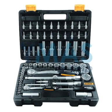 JUEGO 65 PIEZAS CARRACA 1/2 Y 1/4 IRONSIDE