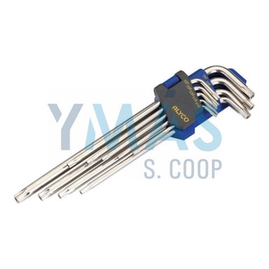 LLAVE TORX LARGA ALYCO T10 T50 JUEGO 9PZ