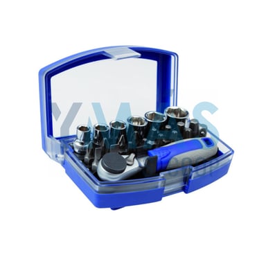 JUEGO LLAVES VASO 1/4 Y PUNTAS 23 PIEZAS