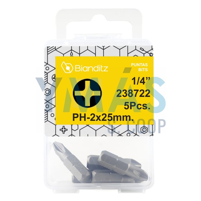 PUNTA ATORNILLAR PH 1X25 1/4" 5UDS EXTRA