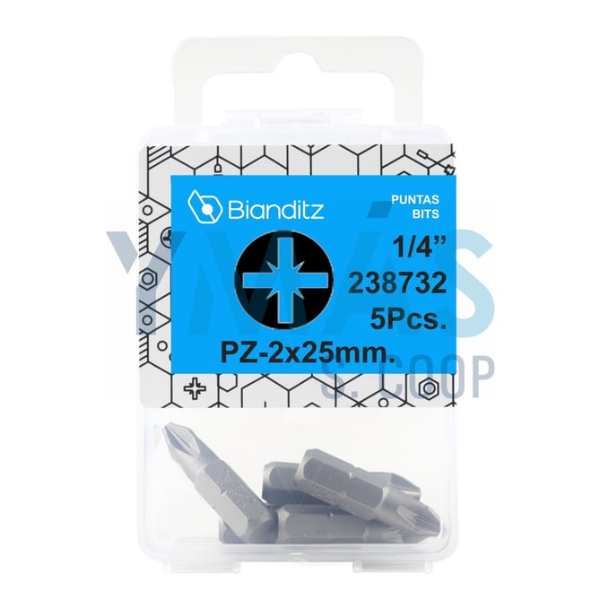 PUNTA ATORNILLAR PZ 1X25 1/4" 5UDS EXTRA