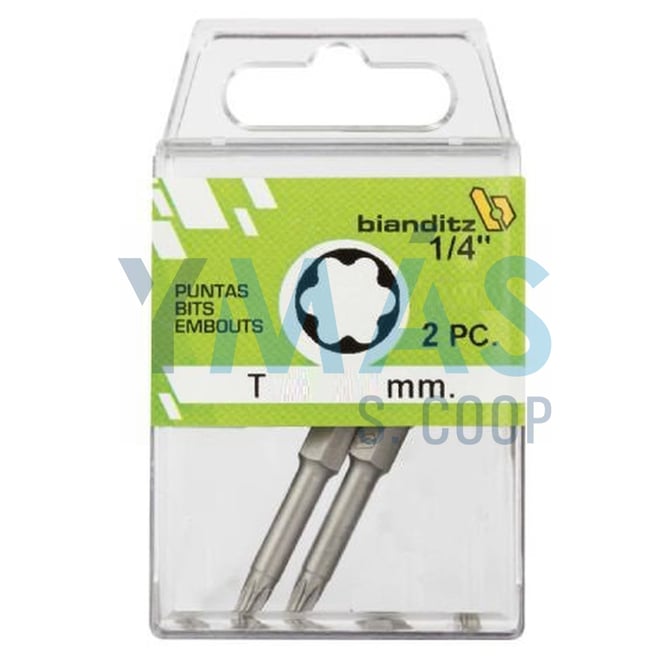 PUNTA ATORNILLAR TORX 10X50 1/4" 2UDS EXTRA