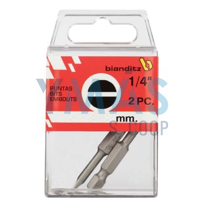 PUNTA ATORNILLAR PLANA 5,5X0,8X50 1/4 2UDS EXTRA