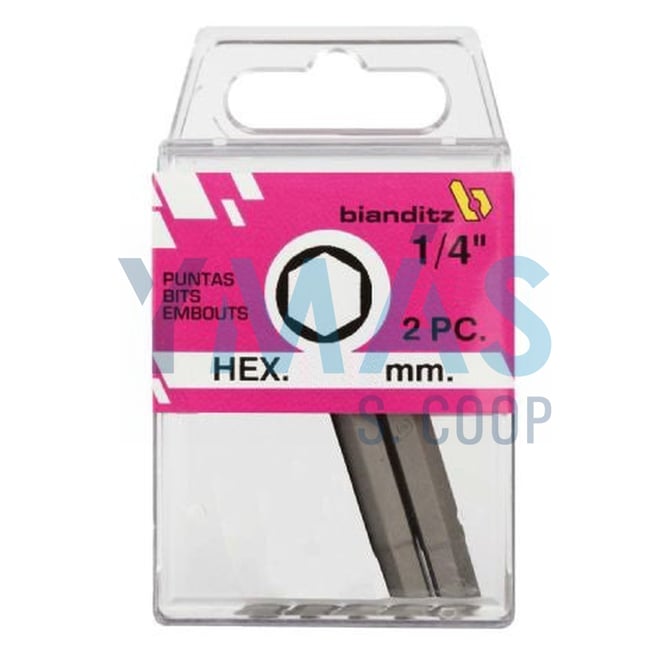 PUNTA ATORNILLAR HEXAGONAL 10X25 1/4" 5UDS EXTRA