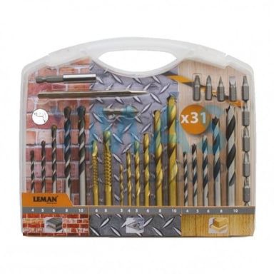 JUEGO 31 BROCAS MIXTO METAL/MADERA/HORMIGON