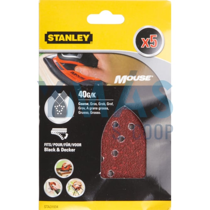 HOJA LIJA TRIANGULAR MOUSE GRANO 40 5UDS
